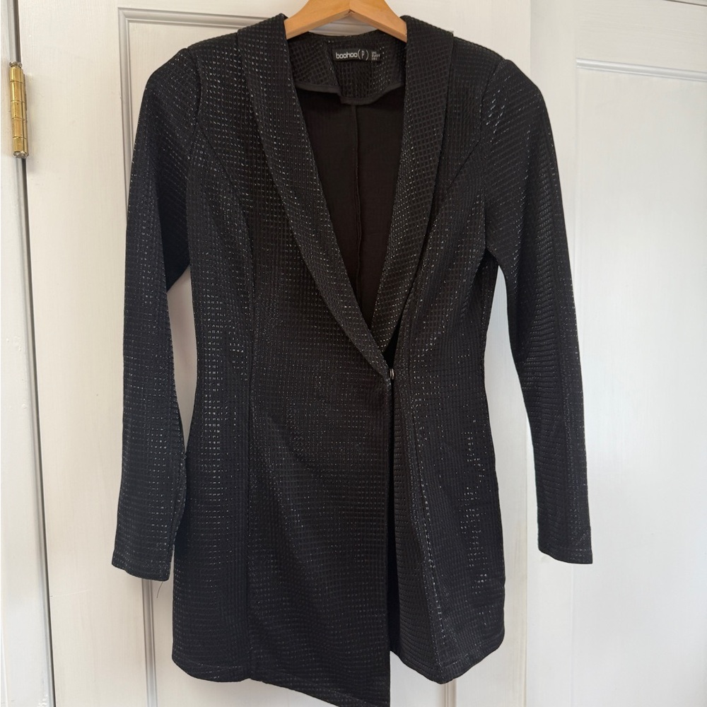 Boohoo Black Sparkle Blazer